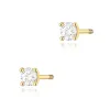 Złote kolczyki z diamentem 2x0,04ct K0066
