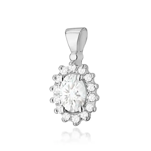 Złota zawieszka z diamentem laboratoryjnym 0,40ct Z0182
