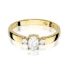 Złoty pierścionek z diamentem laboratoryjnym 0,40ct W0264