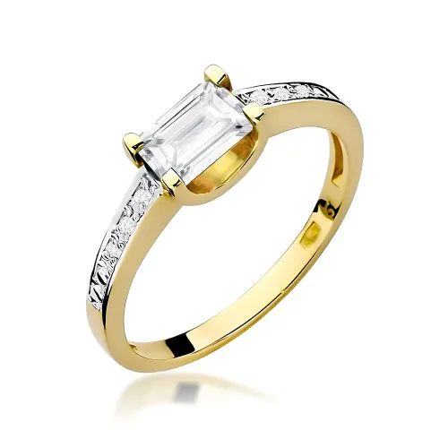 Złoty pierścionek z diamentem laboratoryjnym 0,60ct W0105