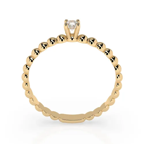 Złoty pierścionek z brylantem 0,08ct 101-10039  (2,7) K