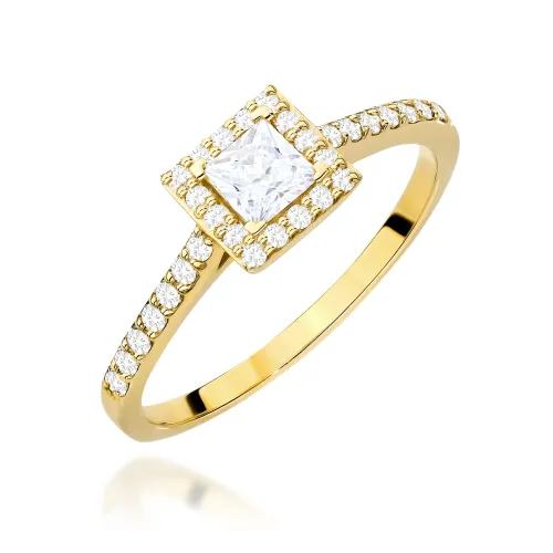 Złoty pierścionek z diamentem 0,30ct W0591