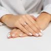 Złoty pierścionek z diamentem laboratoryjnym 0,60ct i brylantami 0,186ct W0575