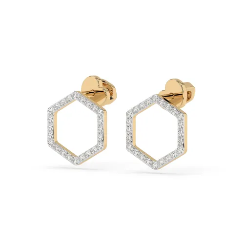 Złote kolczyki z brylantami 0,29ct 102-10167  K