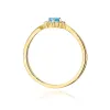 Złoty pierścionek z topaz swiss 0,15ct i brylantami 0,06ct W0702