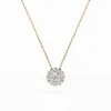Złoty naszyjnik z brylantem 0,10ct i brylantami 0,10ct 104-10044  (3,0) K