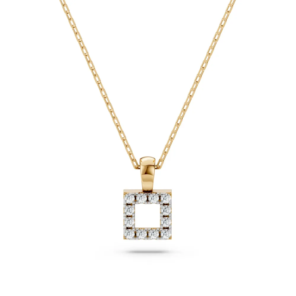 Złoty naszyjnik z brylantami 0,06ct 104-10079  K