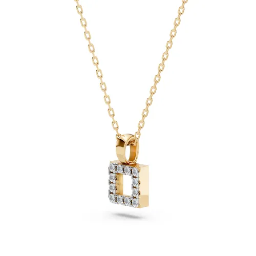 Złoty naszyjnik z brylantami 0,06ct 104-10079  K