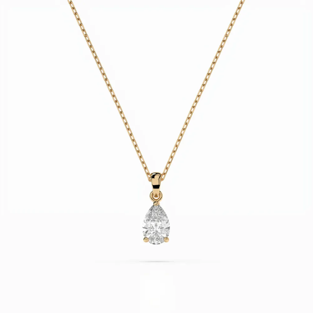 Złoty naszyjnik z diamentem 0,30ct 104-10067  (0,30)PAR  K