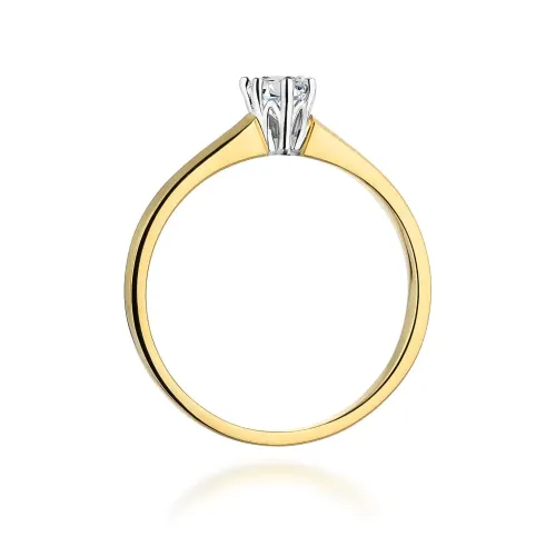 Zloty pierścionek z brylantem 0,20ct W0317