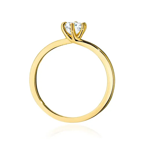 Złoty pierścionek z brylantem 0,40ct W0535