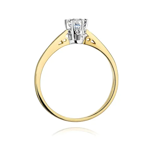 Złoty pierścionek z brylantem 0,30ct W0234