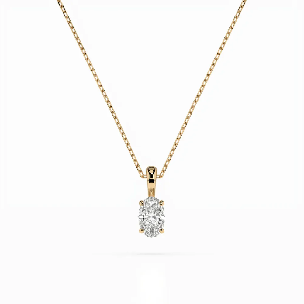 Złoty naszyjnik z diamentem 0,30ct 104-10069  (0,30)OV K