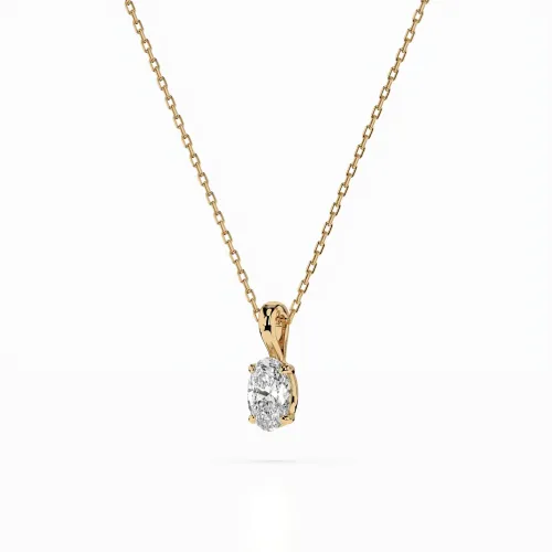 Złoty naszyjnik z diamentem 0,30ct 104-10069  (0,30)OV K