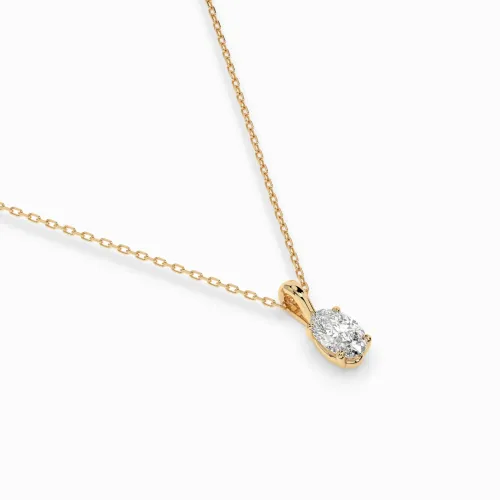 Złoty naszyjnik z diamentem 0,30ct 104-10069  (0,30)OV K