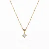 Złoty naszyjnik z brylantem 0,08ct 104-10014  (2,7) K