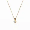 Złoty naszyjnik z brylantem 0,08ct 104-10014  (2,7) K