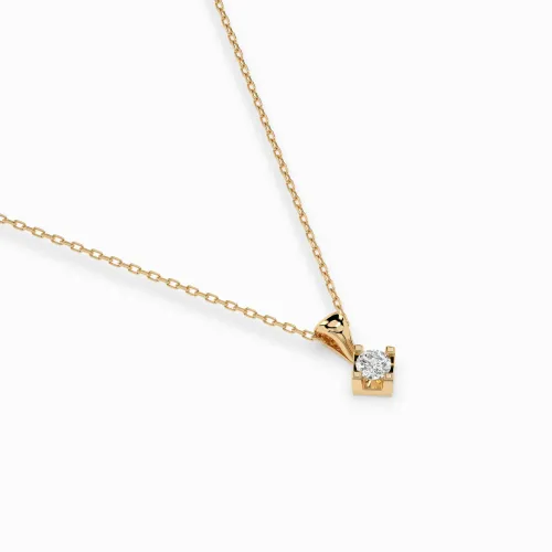 Złoty naszyjnik z brylantem 0,08ct 104-10014  (2,7) K