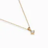 Złoty naszyjnik z brylantem 0,08ct 104-10014  (2,7) K