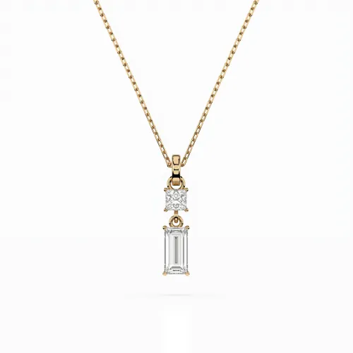 Złoty naszyjnik z diamentem 0,30ct i 0,10ct 104-10071/1  (0,30)BAQ  K