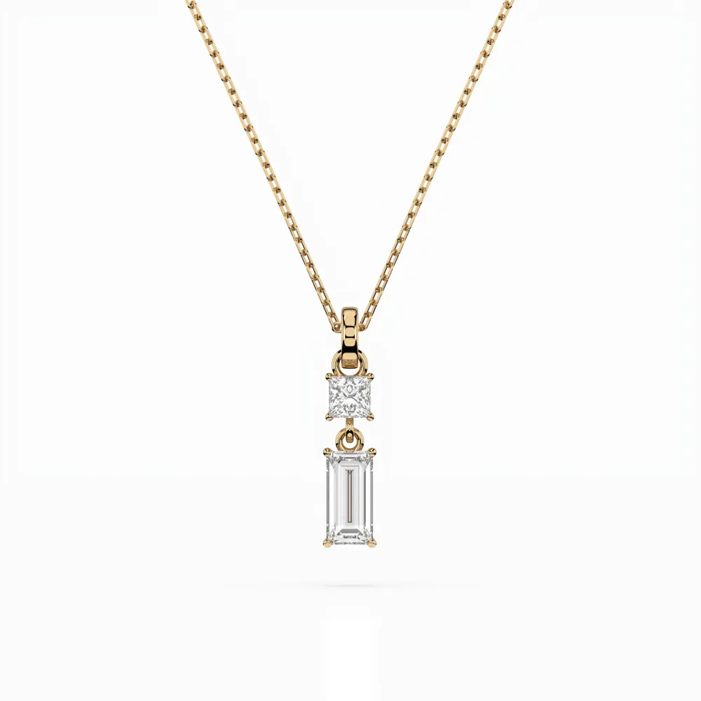 Złoty naszyjnik z diamentem 0,30ct i 0,10ct 104-10071/1  (0,30)BAQ  K