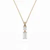 Złoty naszyjnik z diamentem 0,30ct i 0,10ct 104-10071/1  (0,30)BAQ  K
