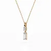 Złoty naszyjnik z diamentem 0,30ct i 0,10ct 104-10071/1  (0,30)BAQ  K