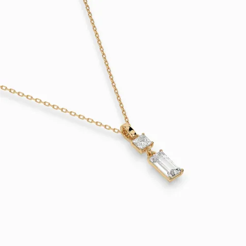Złoty naszyjnik z diamentem 0,30ct i 0,10ct 104-10071/1  (0,30)BAQ  K