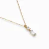 Złoty naszyjnik z diamentem 0,30ct i 0,10ct 104-10071/1  (0,30)BAQ  K