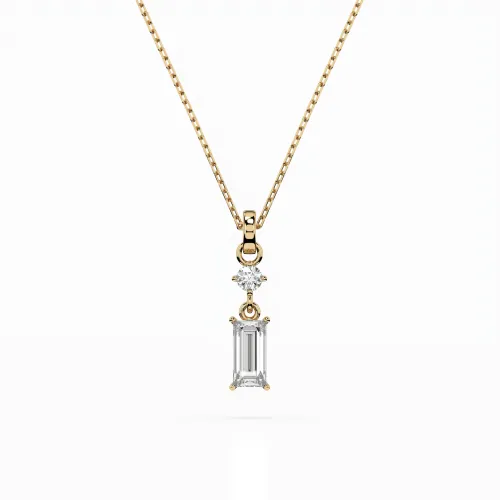 Złoty naszyjnik z diamentem 0,30ct i 0,04ct 104-10071/2  (0,30)BAQ K
