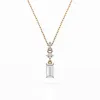 Złoty naszyjnik z diamentem 0,30ct i 0,06ct 104-10071/3  (0,30)BAQ K