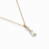 Złoty naszyjnik z diamentem 0,30ct i 0,06ct 104-10071/3  (0,30)BAQ K