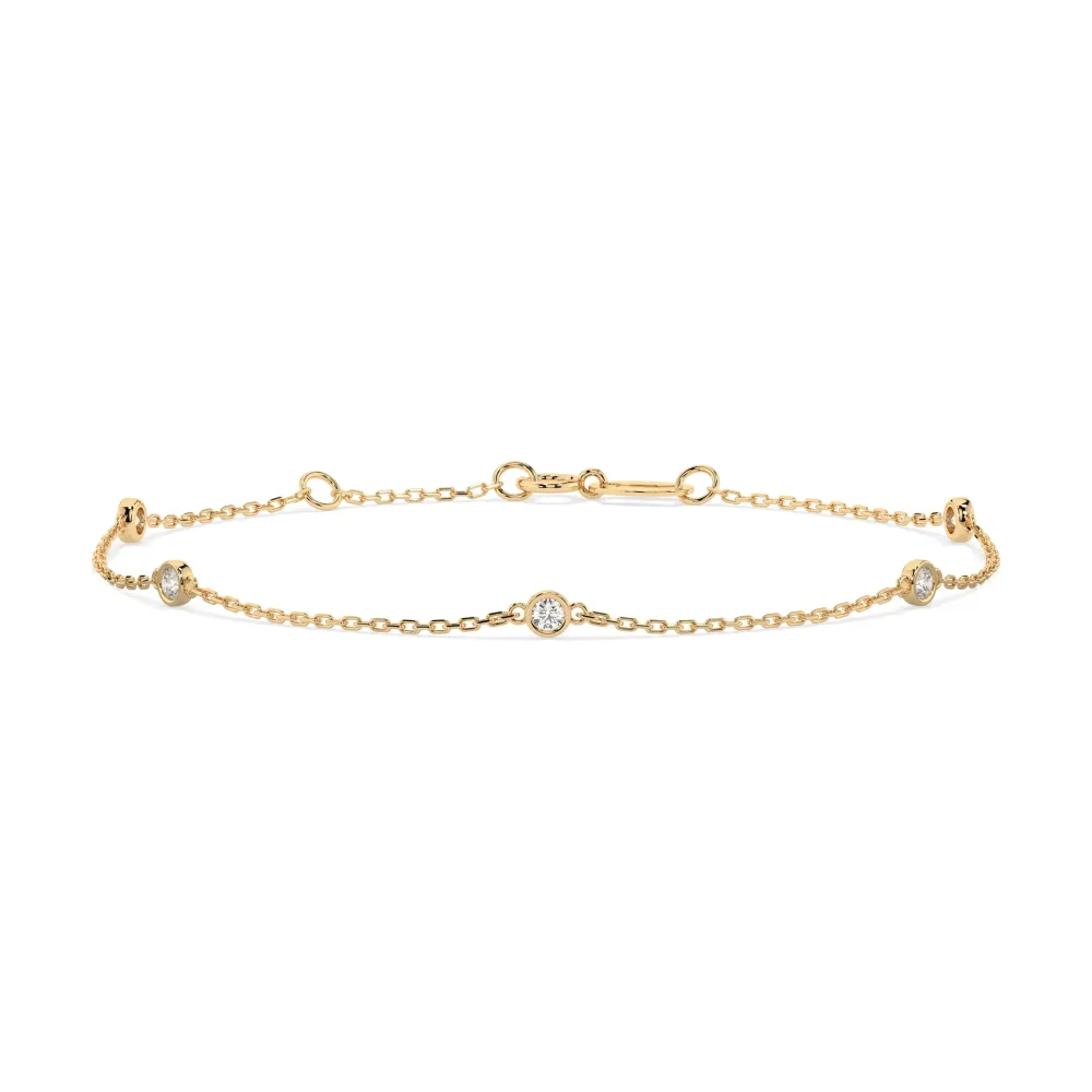 Złota bransoletka z brylantami 0,14ct 105-10008/5  (1,9) K