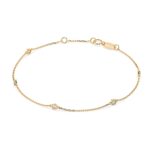 Złota bransoletka z brylantami 0,14ct 105-10008/5  (1,9) K
