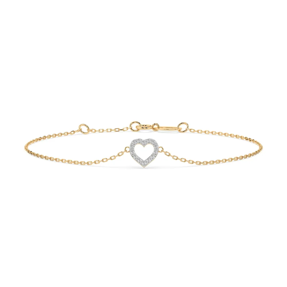 Złota bransoletka z brylantami 0,07ct 105-10005 K