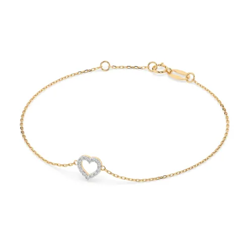 Złota bransoletka z brylantami 0,07ct 105-10005 K