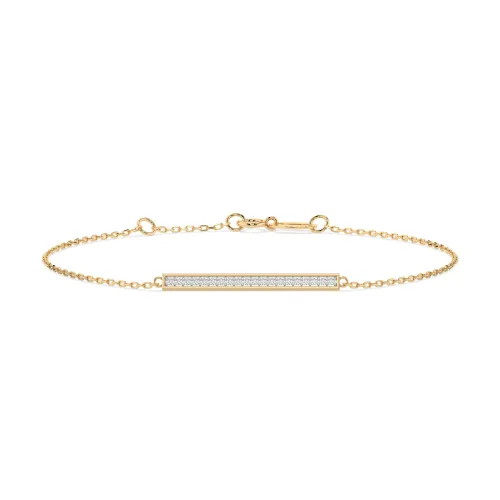 Złota bransoletka z brylantami 0,10ct 105-10017  K