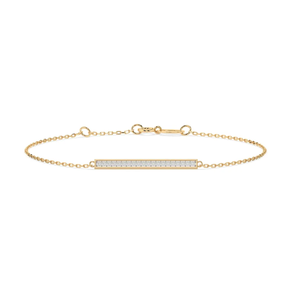 Złota bransoletka z brylantami 0,10ct 105-10017  K