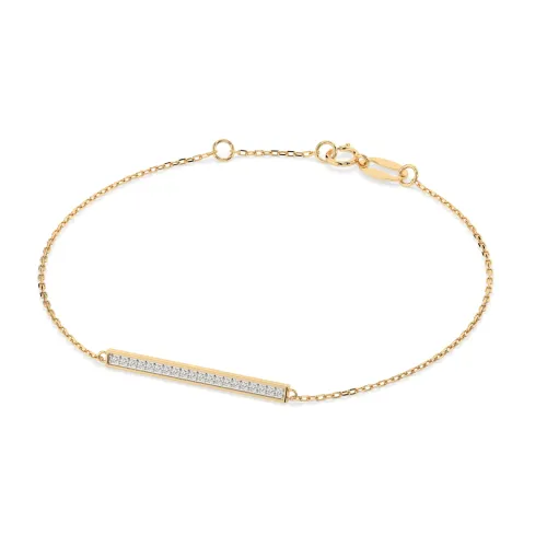 Złota bransoletka z brylantami 0,10ct 105-10017  K