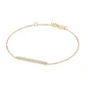Złota bransoletka z brylantami 0,10ct 105-10017  K
