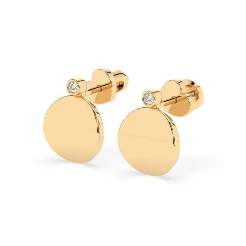 Złote kolczyki z brylantem 0,04ct 102-10067  K
