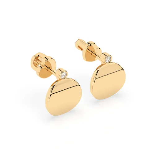 Złote kolczyki z brylantem 0,04ct 102-10067  K
