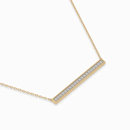 Złoty naszyjnik z brylantami 0,12ct 104-10024  K