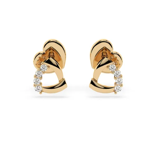 Złote kolczyki z brylantami 0,05ct 102-10061  K