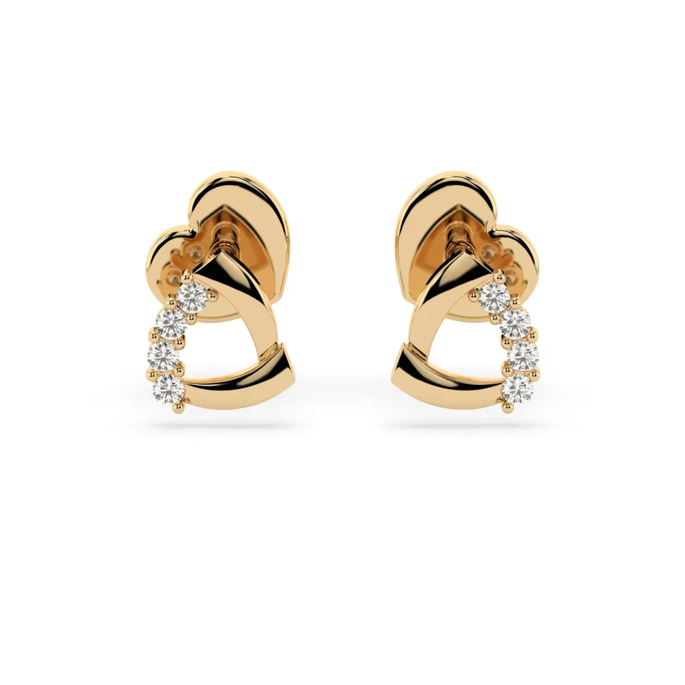 Złote kolczyki z brylantami 0,05ct 102-10061  K Złote kolczyki z brylantami 0,05ct 102-10061  K