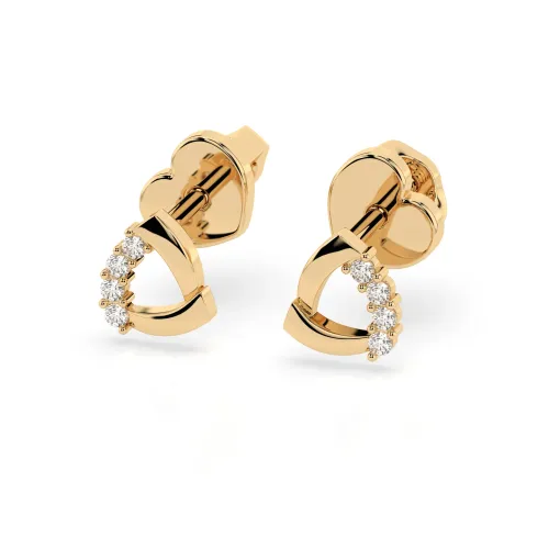 Złote kolczyki z brylantami 0,05ct 102-10061  K