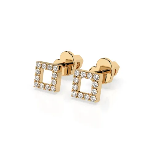 Złote kolczyki z brylantami 0,14ct 102-10053  K