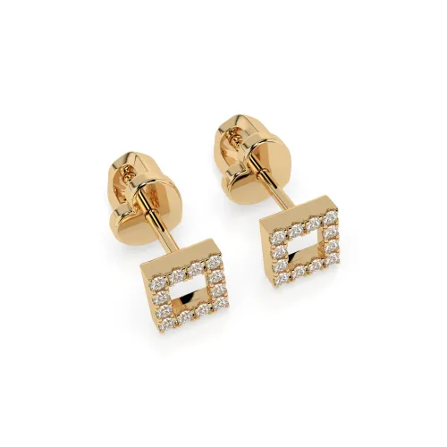 Złote kolczyki z brylantami 0,14ct 102-10053  K