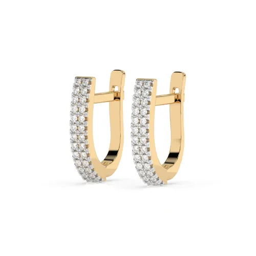 Złote kolczyki z brylantami 0,22ct 102-10300  K