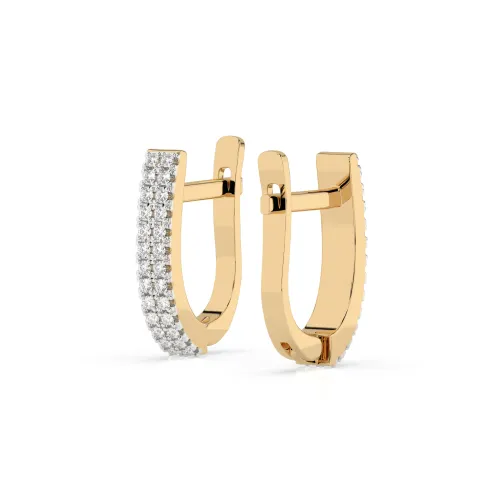 Złote kolczyki z brylantami 0,22ct 102-10300  K